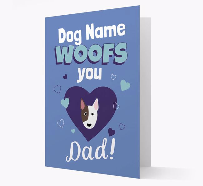 'I Woof You Dad' - Personalized {breedFullName} Card